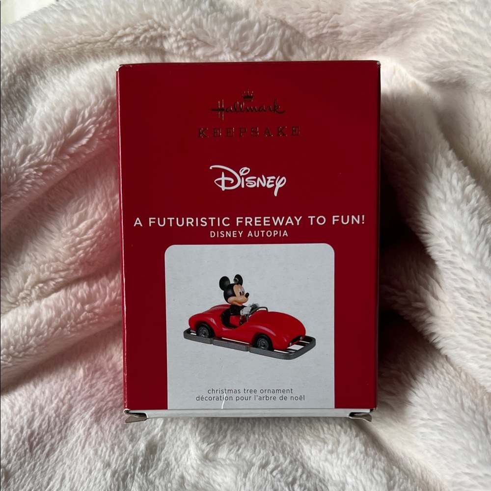 Hallmark Disney Mickey Mouse Red Car Ornament